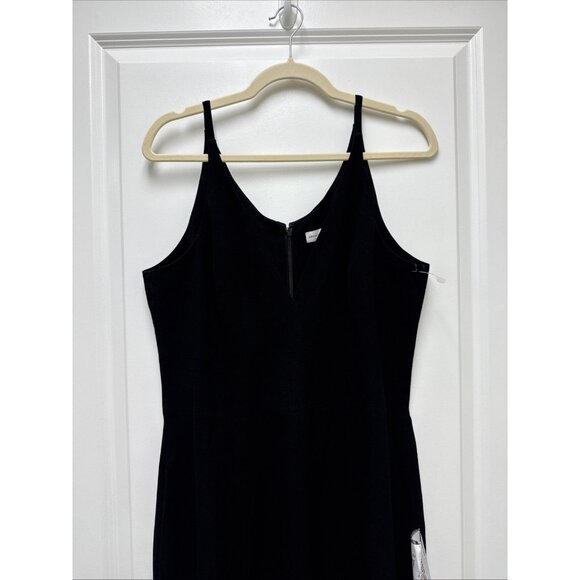 Dress the Population Size XXL Black Iris Slit Crepe Maxi Gown Cocktail Dress NWT - Picture 6 of 14